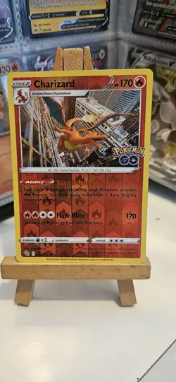 Pokemon TCG Charizard Pokemon Go 010/078 Reverse Holo Rare Card - Image 1