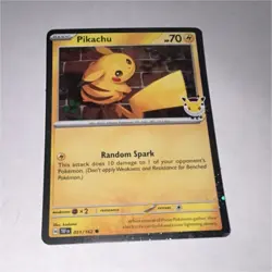 Pokemon Pikachu 051/162 TEF Basic Card 70 HP Random Spark English Regular - Image 1