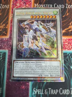 Yu-Gi-Oh! Crystal Wing Synchro Dragon RA02-EN029 Quarter Century Secret 1st NM - Image 1