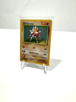 HITMONCHAN HOLO - 1999 Base Set 7/102 - Pokemon Card 151 WOTC - MP/HP Clean 🥊 - Image 2