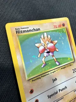 HITMONCHAN HOLO - 1999 Base Set 7/102 - Pokemon Card 151 WOTC - MP/HP Clean 🥊 - Image 5