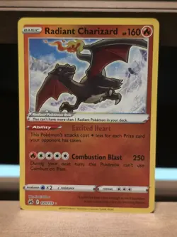 Radiant Charizard Pokemon Card - Excited Heart Ability - Image 1