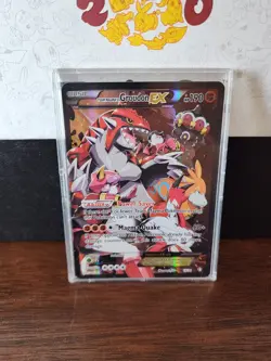 Pokemon TCG Team Magma's Groudon EX Holo Full Art Rare Card 15/34 - Image 1