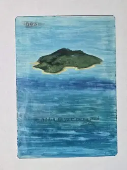 Magic_the_gathering Fourth Edition Island (B) ALTERED - Image 1
