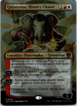 Quintorius, History Chaser (Borderless)Commander: Secrets of Strixhaven Foil NM - Image 1