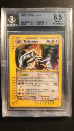 Pokemon Crystal Kabutops BGS 8.5 Near Mint + Skyridge English 150/144 Holo - Image 1