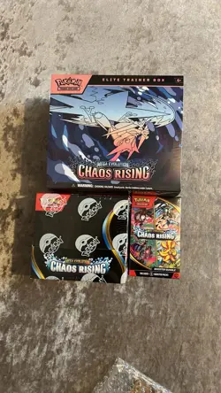 IN HAND SEALED Pokemon Chaos Rising Etb, booster bundle & Booster Box (tiny rip) - Image 1