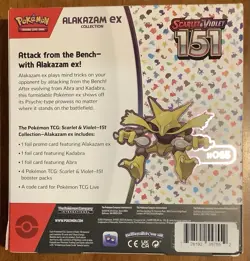 Pokemon Scarlet & Violet 151 Alakazam EX Collection Box New Sealed - Image 2