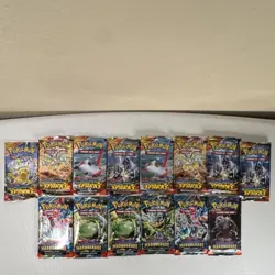 Pokemon TCG Scarlet & Violet Surging Sparks Twilight Masquerade 14 Opened Packs - Image 1