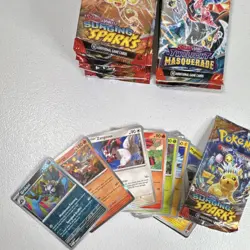 Pokemon TCG Scarlet & Violet Surging Sparks Twilight Masquerade 14 Opened Packs - Image 4
