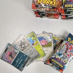 Pokemon TCG Scarlet & Violet Surging Sparks Twilight Masquerade 14 Opened Packs - Image 5