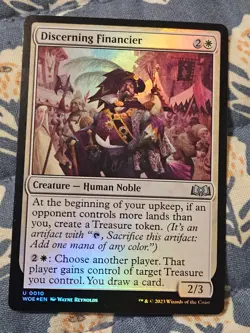 Discerning Financier FOIL Wilds of Eldraine MTG Magic - Image 1
