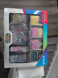 Costco Exclusive Pokemon TCG: Scarlet & Violet—Paldean Fates Mini Tin 5-Pack Box - Image 1