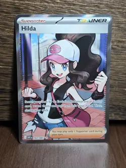Hilda 164/086 Full Art Ultra Rare Holo Pokemon 2025 White Flare NM - Image 1