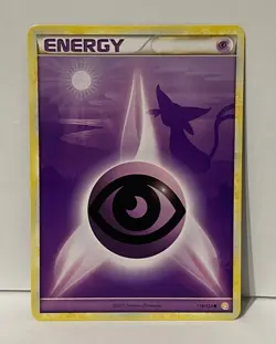 Pokemon Psychic Energy 119/123 HGSS HeartGold SoulSilver Espeon Artwork LP 2010 - Image 1