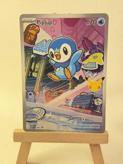 First Partner Illustration Piplup Promo Full Art Holo 042 Pokemon TCG - Image 1