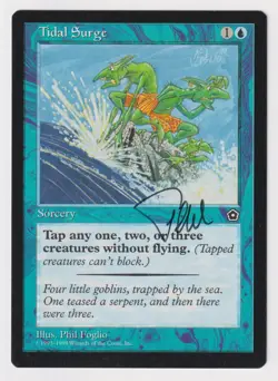 Signed Tidal Surge LP Portal Second Age Artist Phil Foglio 1998 WOTC MTG Magic! - Image 1