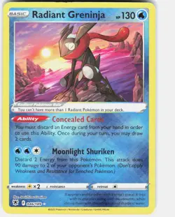 Radiant Greninja Holo Pokemon SWSH10: Astral Radiance 046/189 NM - Image 1