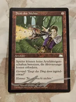 MTG Null Rod German Weatherlight NM Signed by artist Anson Maddocks - Image 1