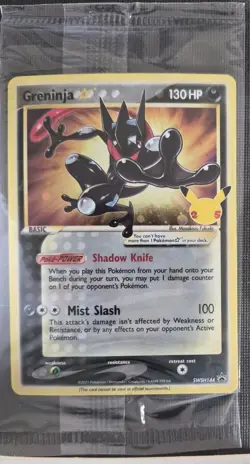 2021 Pokemon Celebrations Greninja Gold Star SWSH144 Black Star Promo SEALED NEW - Image 1