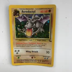 Pokemon Vintage Holo Aerodactyl 1/62 Fossil Wizards Of The Coast 1999 - Image 1