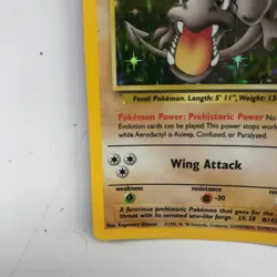 Pokemon Vintage Holo Aerodactyl 1/62 Fossil Wizards Of The Coast 1999 - Image 5