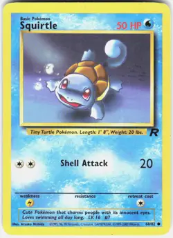 Squirtle Pokemon Team Rocket 68/82 MP - Image 1