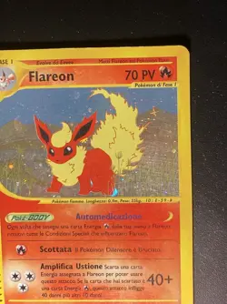 Pokemon Card-Flareon-Skyridge-ITALIAN-H7/H32-Holo-NoCrystal-Excellent - Image 4