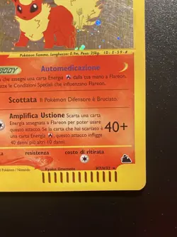 Pokemon Card-Flareon-Skyridge-ITALIAN-H7/H32-Holo-NoCrystal-Excellent - Image 5
