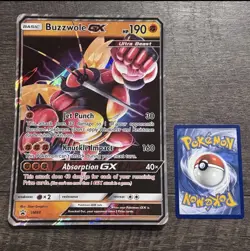 Pokemon TCG Buzzwole GX JUMBO SM69 Black Star Promo S&M Holo Oversized Card - Image 1
