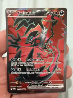 Yveltal EX 105/088 Ultra Rare Perfect Order Holo Full Art Pokemon Card - Image 1