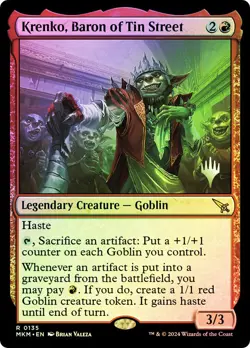 mtg magic Krenko, Baron of Tin Street FOIL promo ENGLISH magnat de la rue - Image 1
