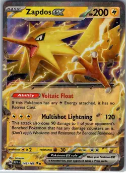 Zapdos ex - 145/165 SV: Scarlet & Violet 151 - Pokemon Card - NM - Image 1