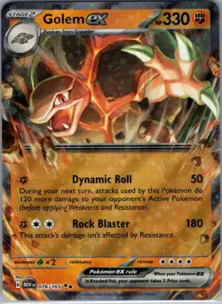 Golem ex 076/165 SV: Scarlet & Violet 151 - Pokemon Card - NM - Image 1