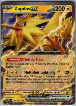 Zapdos ex 145/165 SV: Scarlet & Violet 151 - Pokemon Card - NM - Image 1