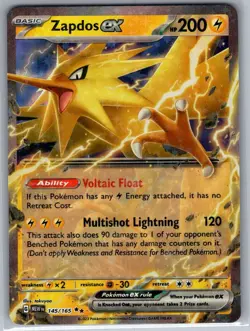 Zapdos ex - 145/165 SV: Scarlet & Violet 151 - Pokemon Card - NM - Image 1