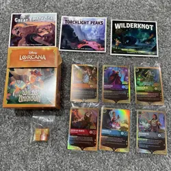 Disney Lorcana Wilds Unknown Pre Release Kit Complete Set. All 6 Promo Cards + - Image 1
