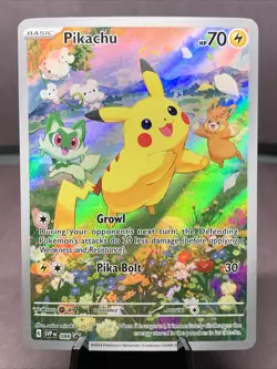 Pokemon TCG Pikachu 088 Sv: Scarlet & Violet Promo Cards Full Art Holo Rare - NM - Image 1