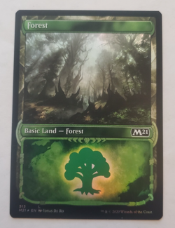 1x Forest Showcase FOIL (313) Core Set 2021 M21 MTG Magic the Gathering NM - Image 1