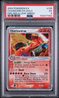 Charizard ex 105/112 Ultra Rare 2004 Pokemon EX Fire Red & Leaf Green PSA 5 - Image 1