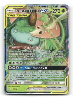 Venusaur & Snivy GX 1/236 - Cosmic Eclipse - Pokemon Card NM/M - Image 1
