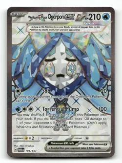 Wellspring Mask Ogerpon ex 194/167 - Twilight Masquerade - Pokemon Card NM/M - Image 1