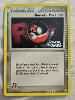 2004 Pokemon EX Team Rocket Returns Rocket's Poke Ball Reverse Holo #89/109 - Image 1