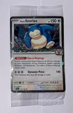 Pokemon Snorlax Hops Relaxo JTG 117/159 ASIA EXCLUSIVE Promo Stamped Sealed OVP - Image 2