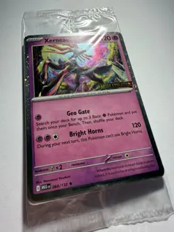 Pokemon Xerneas 064/132 MEGA EVOLUTION Stamped Holo Promo - New & OVP Sealed - Image 3