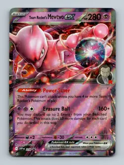 Pokemon Team Rocket’s Mewtwo EX Full Art SVP EN 216 Englisch NM - Image 1