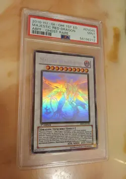 Yu-Gi-Oh 2010 Majestic Red Dragon ABPF-EN040 PSA 9 MINT 1st Edition Ghost Rare! - Image 2