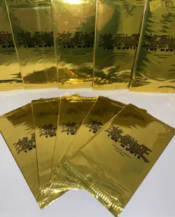 5 YuGiOh The Movie 2004 Gold Promo Booster Pack Factory Sealed LOT - Image 1