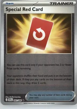 Special Red Card 082/086 Uncommon ME04: Chaos Rising Pokemon Reverse Holo NM - Image 1