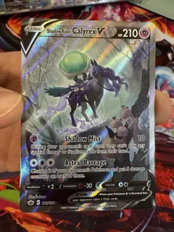 Pokemon TCG Shadow Rider Calyrex v Chilling Reign Holo Card 172/198 Full Art - Image 1